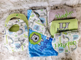 Embroidery Blanket and Bib Set